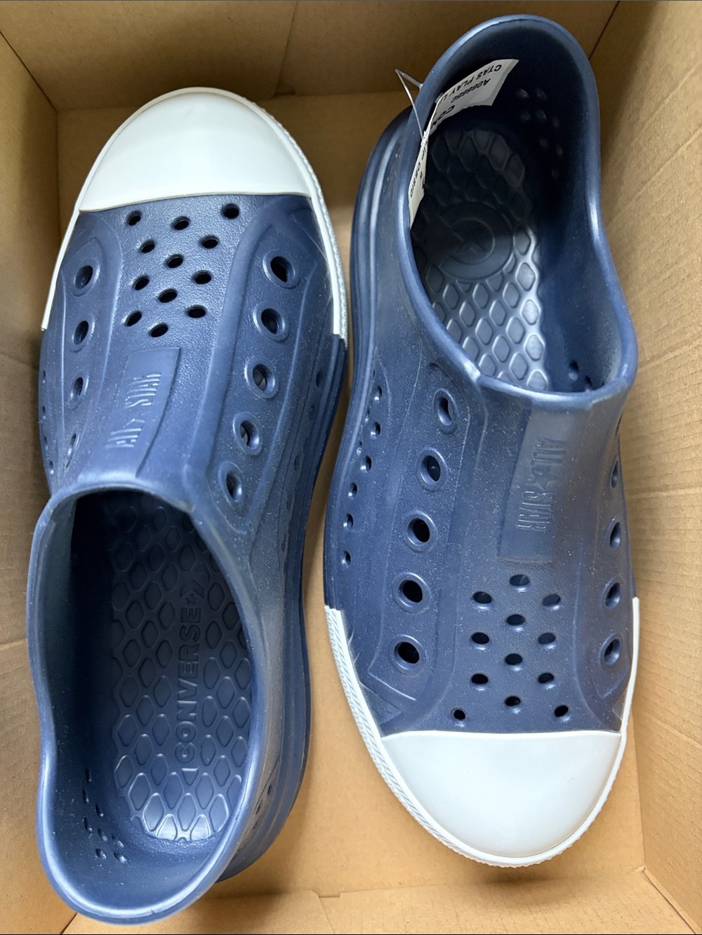 Navy Blue Slip-On Casual Kids Water-Resistant Shoes